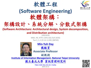 Software Engineering and Architecture Overview