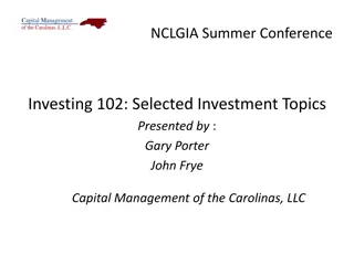 Investing 102: Capital Management of the Carolinas, LLC
