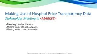 Hospital Price Transparency Stakeholder Meeting
