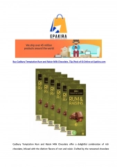 Buy Cadbury Temptation Rum and Raisin Milk Chocolate, 72g (Pack of 6) Online at Epakira