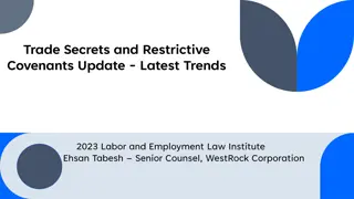 Latest Trends in Trade Secrets and Restrictive Covenants 2023 Labor & Employment Law