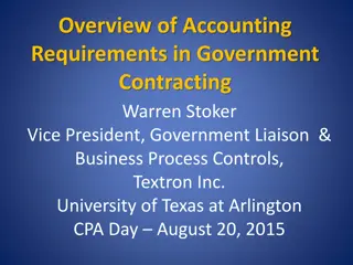 Accounting Requirements in Government Contracting