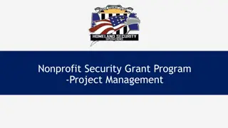 Nonprofit Security Grant Program: Project Management