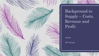 Background to Supply Costs, Revenue, and Profit