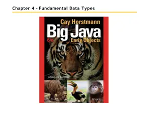 Fundamental Data Types in Java