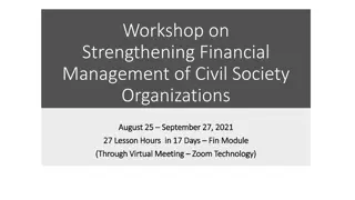 Strengthening Financial Management of Civil Society Organizations