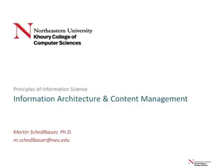 Principles of Information Science: Information Architecture & Content Management