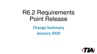 R6.2 Requirements Point Release January 2020 Summary