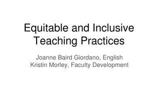 Equitable and Inclusive Teaching Practices Overview