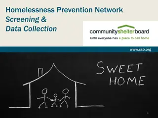 Homelessness Prevention Network Screening & Data Collection Overview