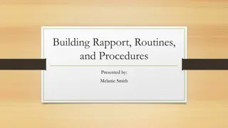Building Rapport, Routines, and Procedures for Classroom Success