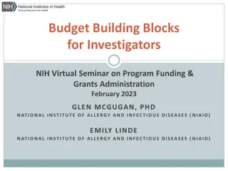 Budget Building Blocks for Investigators: Key Tips and Advice
