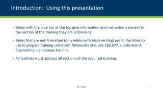 Ergonomics Training Requirements for Minnesota Employers