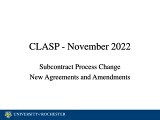 Subcontract Process Change in November 2022