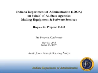 IDOA RFP 18-043: Mailing Equipment & Software Services Proposal