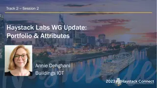 Haystack Labs Portfolio Update: Buildings IOT Attributes & Modelling Considerations