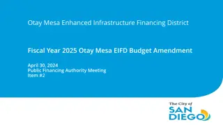 Otay Mesa Enhanced Infrastructure Financing District FY 2025 Budget Amendment