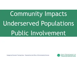 Community Impacts on Underserved Populations