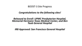 BOOST-3 Site Progress Update