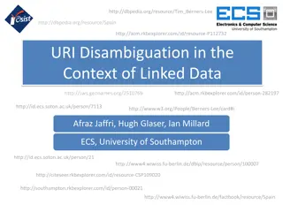 URI Disambiguation in Linked Data