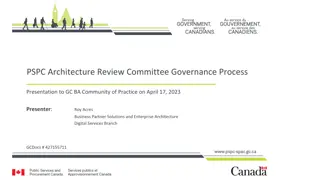 PSPC Architecture Review Committee Governance Process