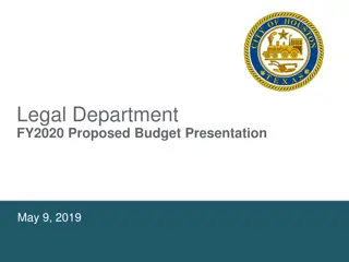 Legal Department FY2020 Proposed Budget and Programming Achievements