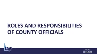 County Officials' Roles and Budgeting Basics