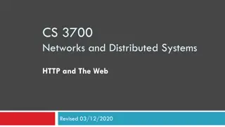 HTTP and The Web: Networks and Distributed Systems
