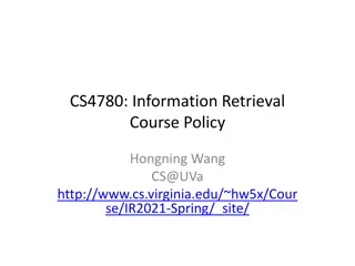CS4780 Information Retrieval Course Policy