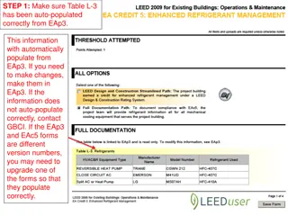 Completing LEED-EBOM Refrigerant Management Forms