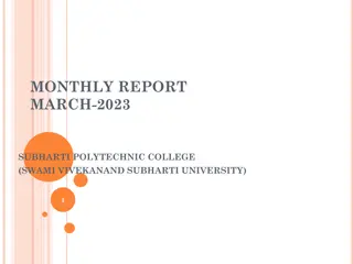 Monthly Report March 2023: Subharti Polytechnic College Summary