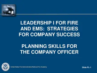 Leadership Strategies for Company Success Planning in Fire and EMS