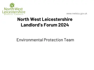 North West Leicestershire Landlord Forum: Environmental Protection Team 2024