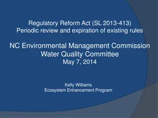Regulatory Reform Act SL 2013-413 Periodic Review