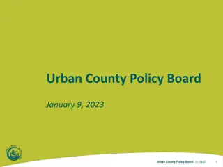 Urban County Policy Board Meeting Agenda January 9, 2023
