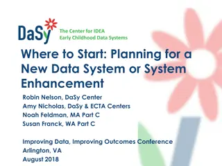 Planning for Early Childhood Data System Enhancements