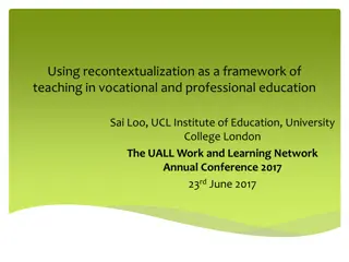 Recontextualization in Vocational Education