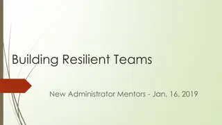 Building Resilient Teams - Wellness and Resiliency Training Objectives