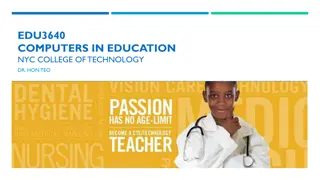 Computers in Education at NYC College of Technology - Dr. Hon Teo