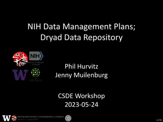 NIH Data Management Plans and Dryad Data Repository Overview