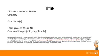 Research Project Presentation Guidelines