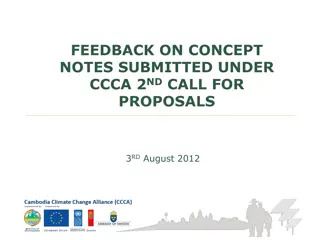 Feedback on CCCA Concept Notes: Overview and Weaknesses