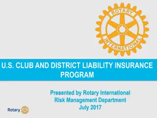 U.S. Club and District Liability Insurance Program Overview