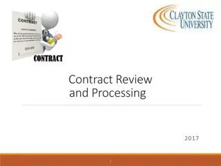 Contract Review and Processing - Regulations and Authority