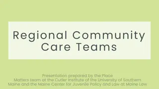 Regional Community Care Teams Presentation by Place Matters Team
