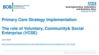 The role of Voluntary, Community& Social