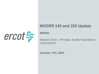 NOGRR 245 and 255 Update: Operating Guidelines Changes