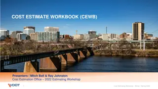 Cost Estimation Workbook - Winter/Spring 2022 Workshop