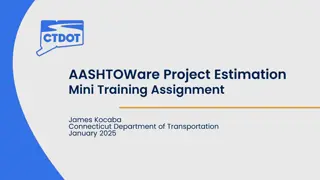 AASHTOWare Project Estimation Mini Training Assignment