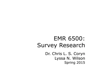 Survey Research: Elements of Sampling
